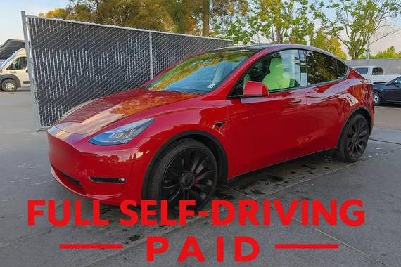 TESLA MODEL Y 2021 5YJYGDEF4MF220025 image